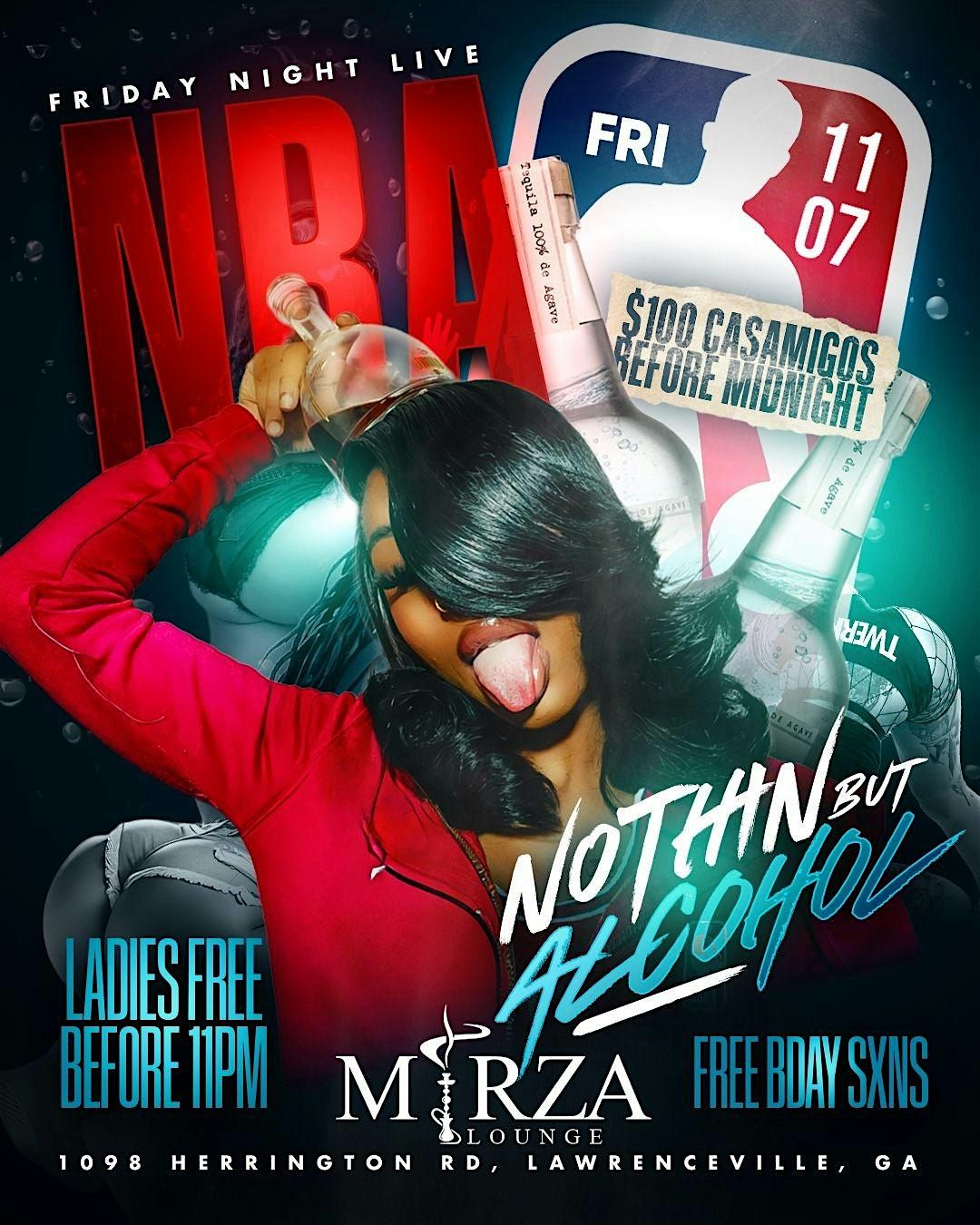 NBA = None But Alcohol Friday @ Mirza Lounge