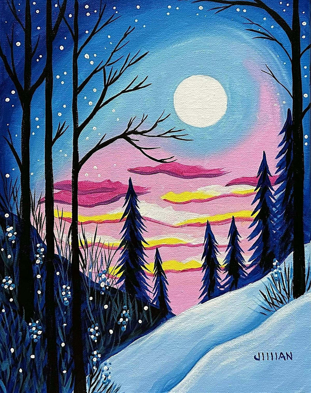 Winter Moon Paint Party