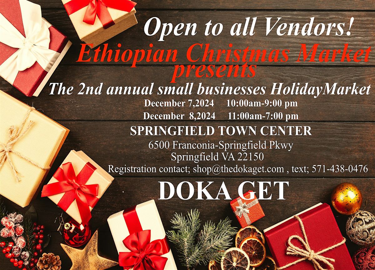 Vendor Registration Small Businesses Holliday Market by  Ethio Xmas Market