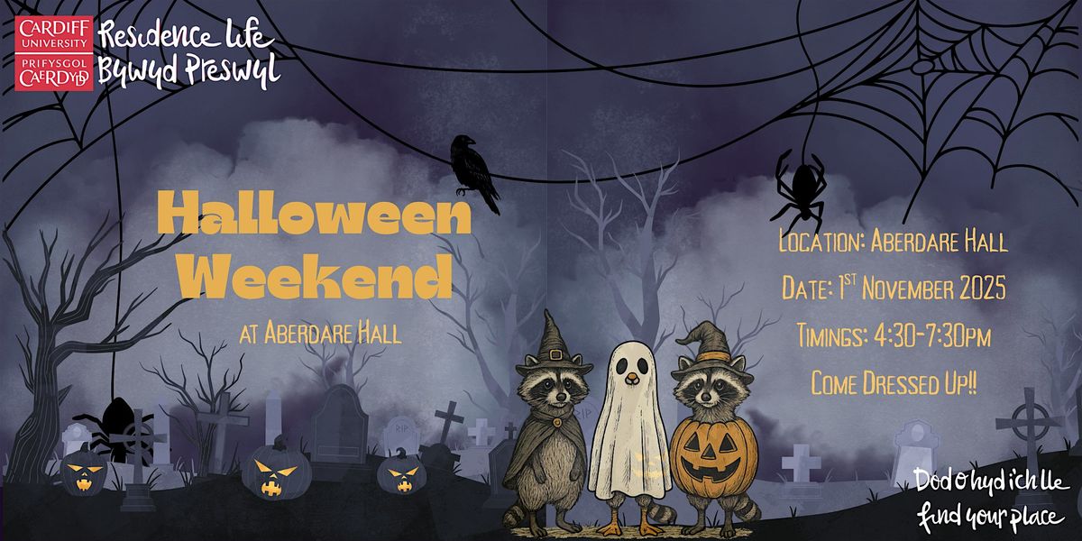 Halloween Weekend at Aberdare Hall \u00a6 Penwythnos Calan Gaeaf