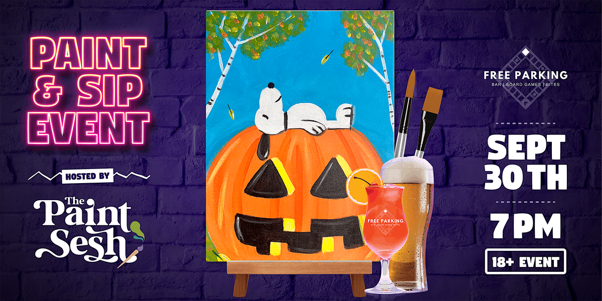 "Snoopy Halloween" Paint & Sip Painting Event in Cincinnati, OH