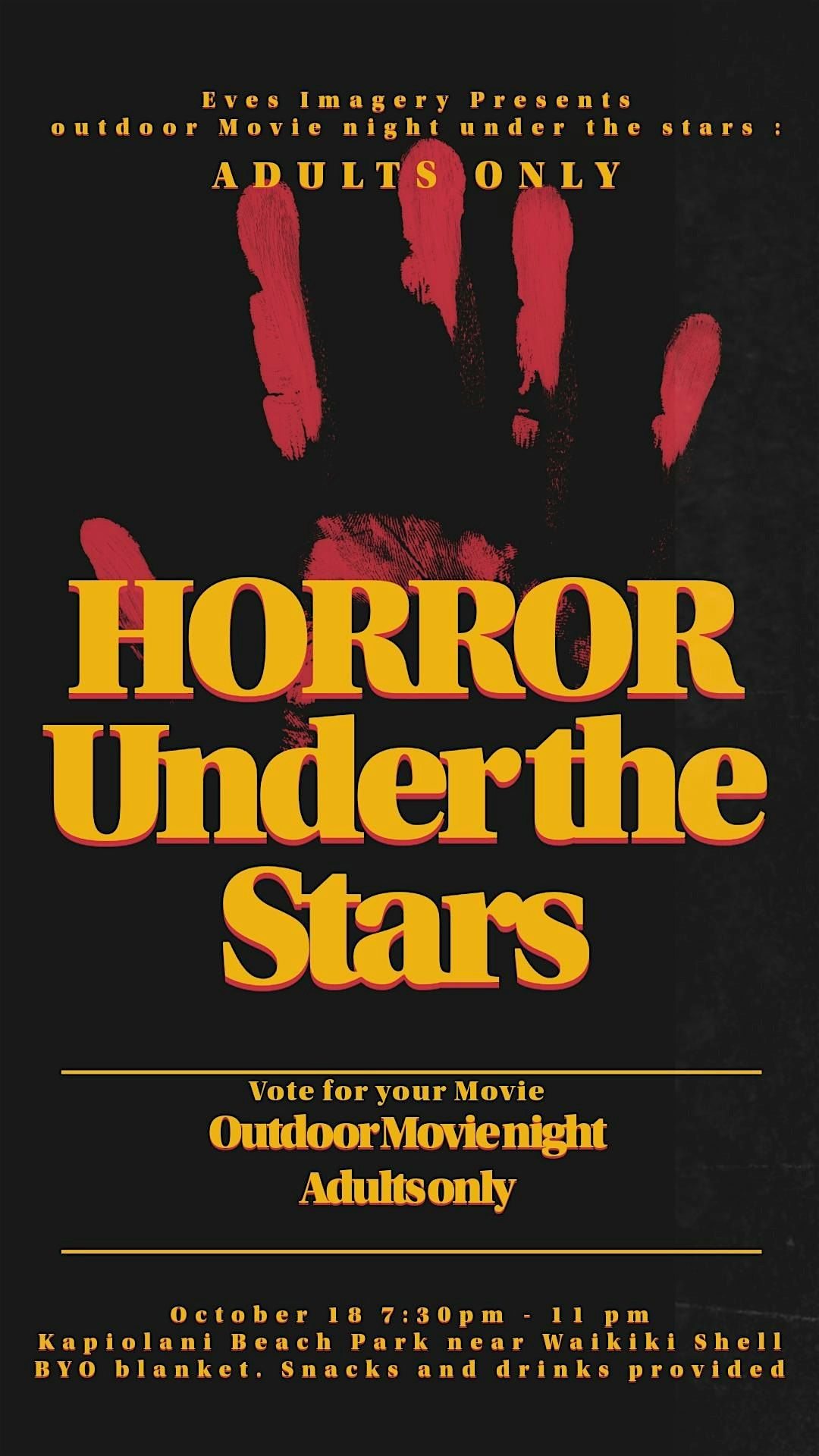 Adults Only Outdoor Movie Night: Horror Under the Stars