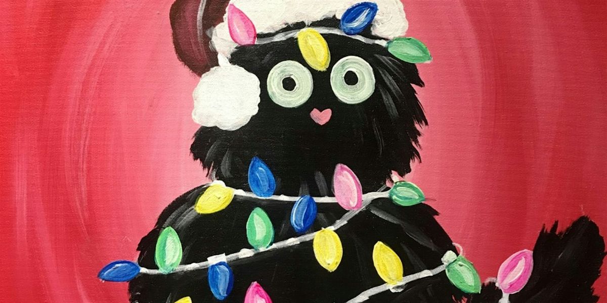 The Christmas Kitty - Paint and Sip by Classpop!\u2122