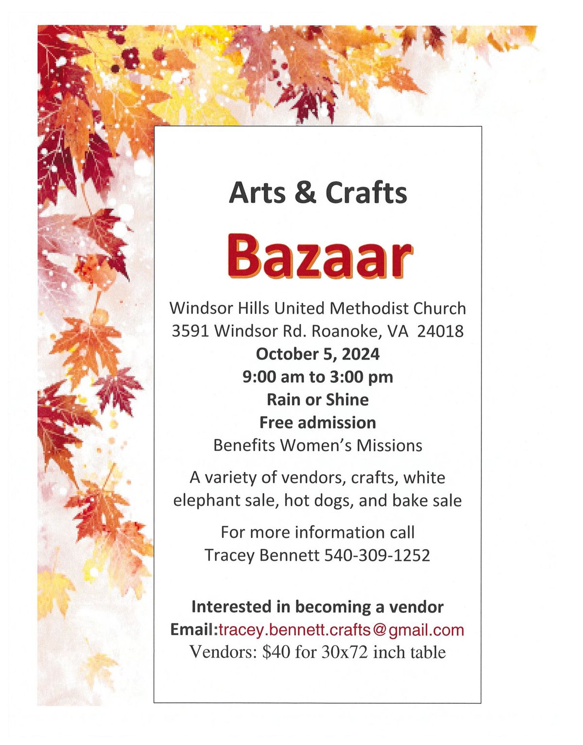 Annual Arts & Crafts Bazaar