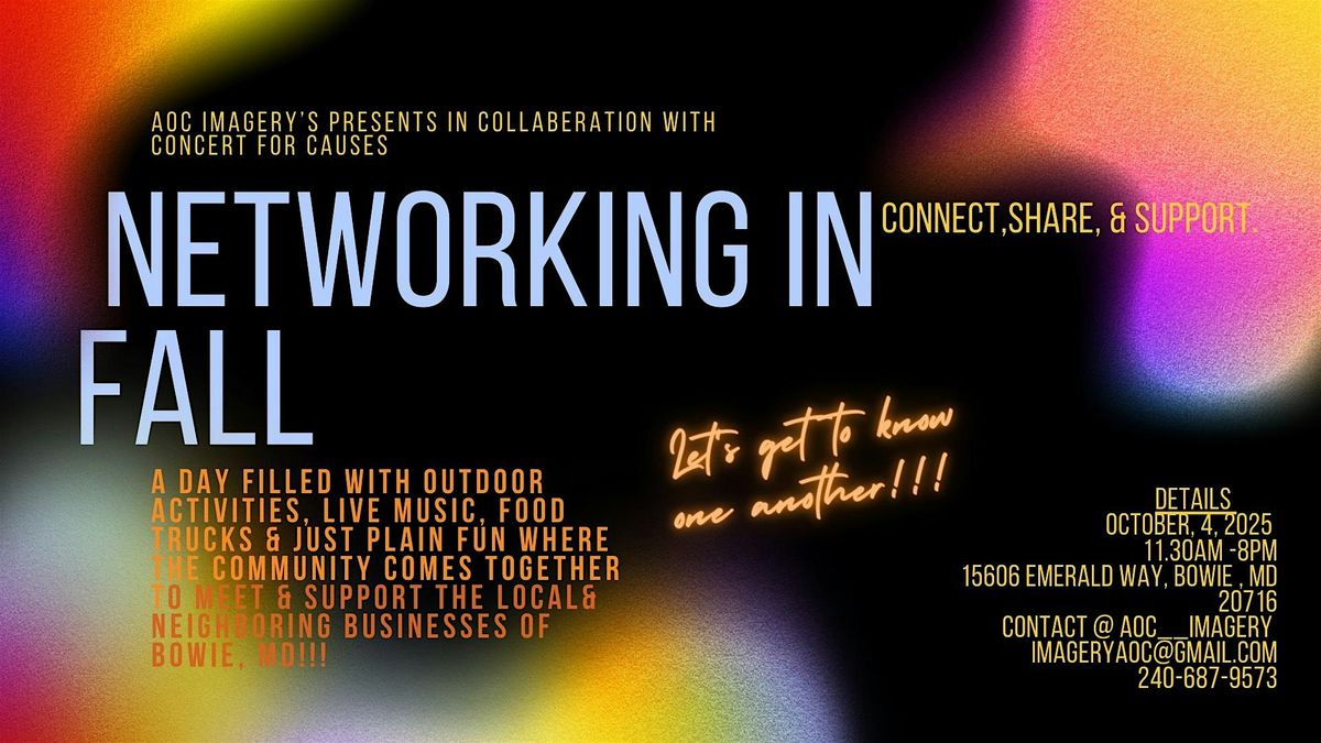 Networking in Fall Bowie Fair Event