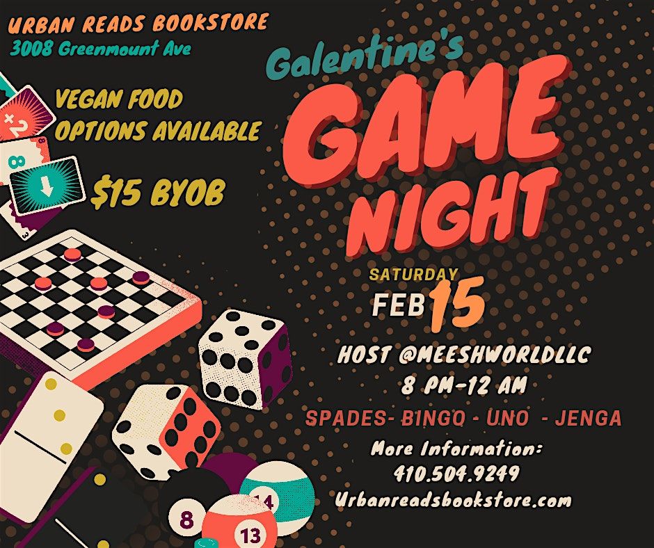 Galentine's Game Night @ Urban Reads Bookstore!