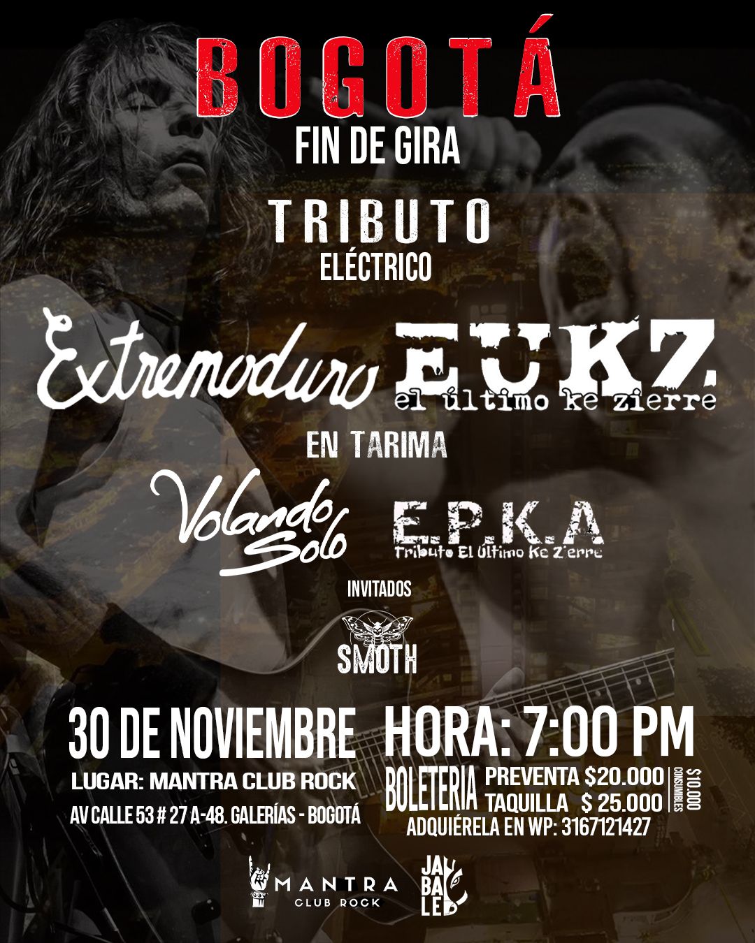 Tributo a Extremo Duro y El Ultimo ke Zierre en FIN DE GIRA en BOGOT\u00c1