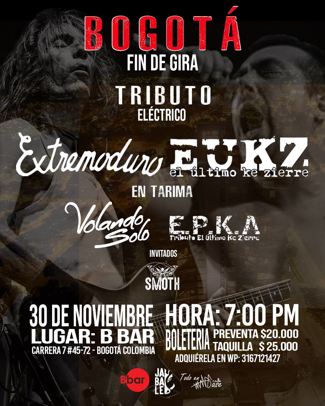 Tributo a Extremo Duro y El Ultimo ke Zierre en FIN DE GIRA en BOGOT\u00c1