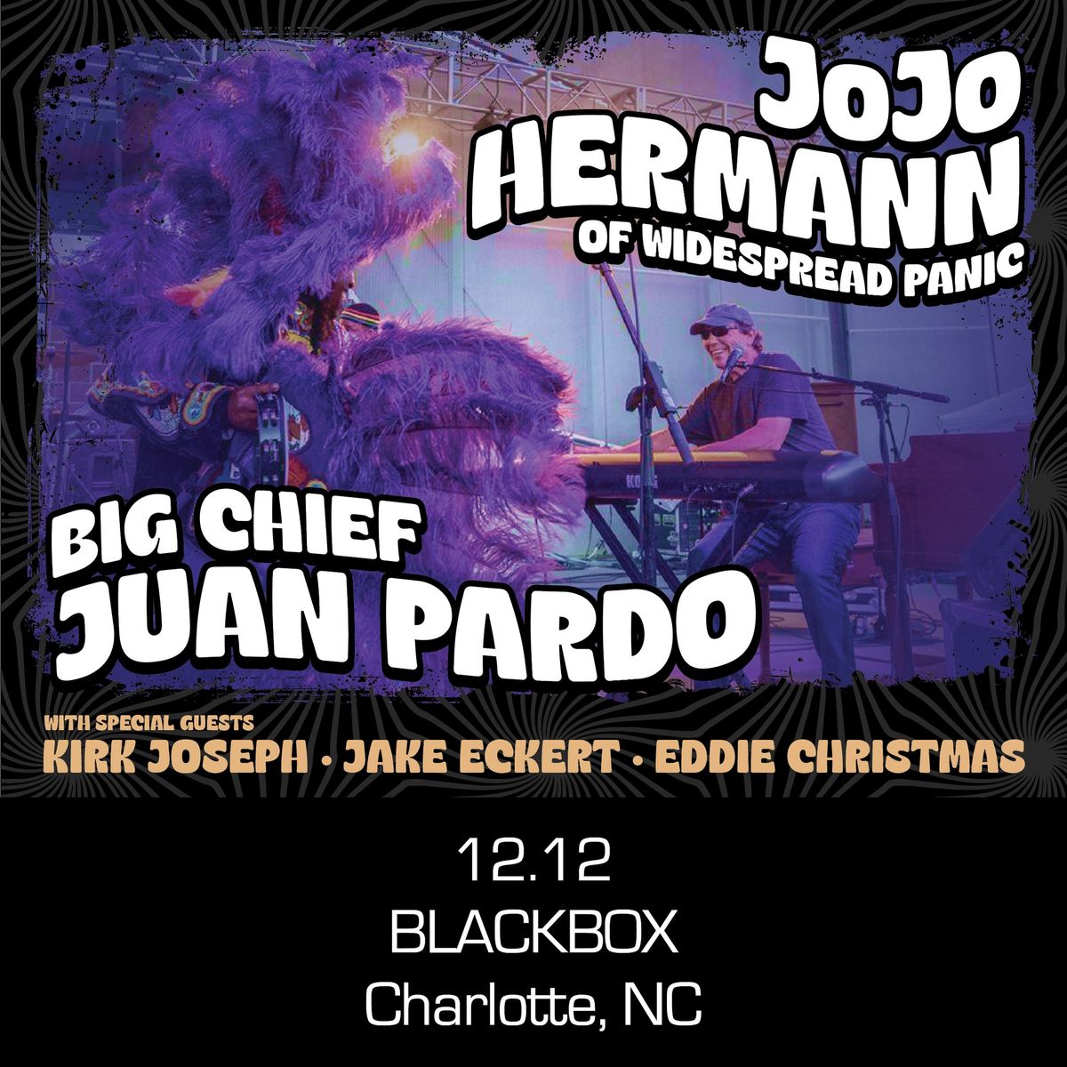 JoJo Hermann (of Widespread Panic) and Big Chief Juan Pardo