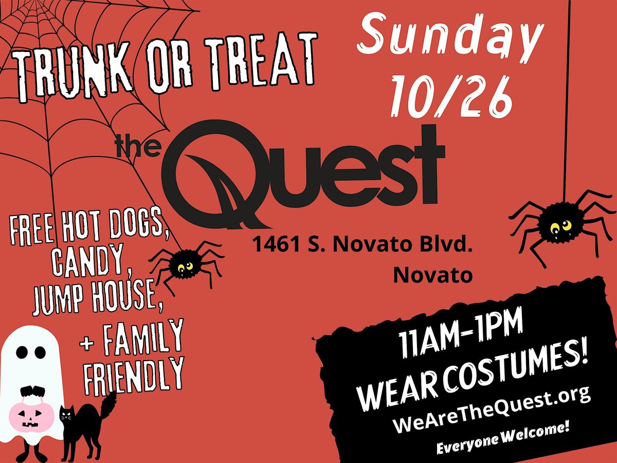 Trunk or Treat hosted by The Quest in Novato Sunday 10\/26