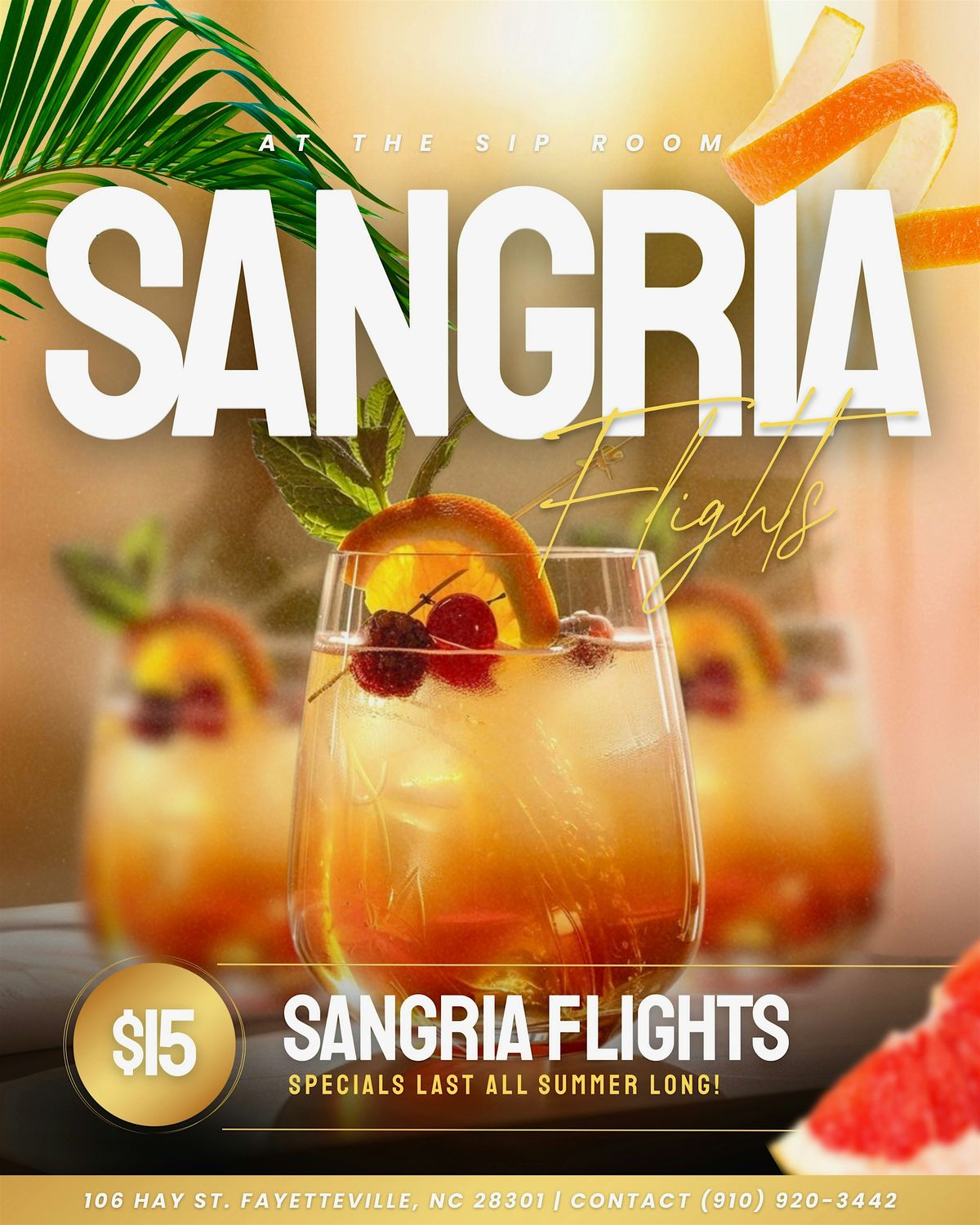 $15.00 Sangria Summer Wine Flights
