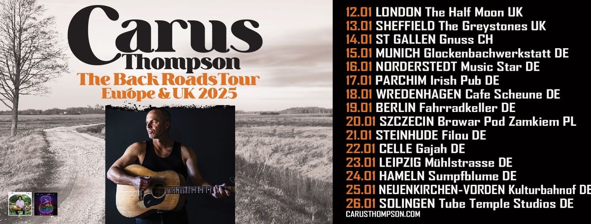 Carus Thompson - The Back Roads Tour Europe & UK 2025