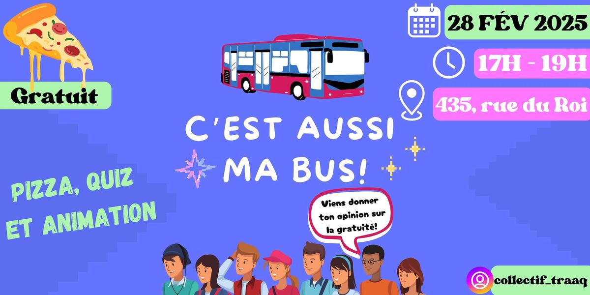 Soir\u00e9e consultation & mobilisation pour la gratuit\u00e9 jeunesse du transport collectif 