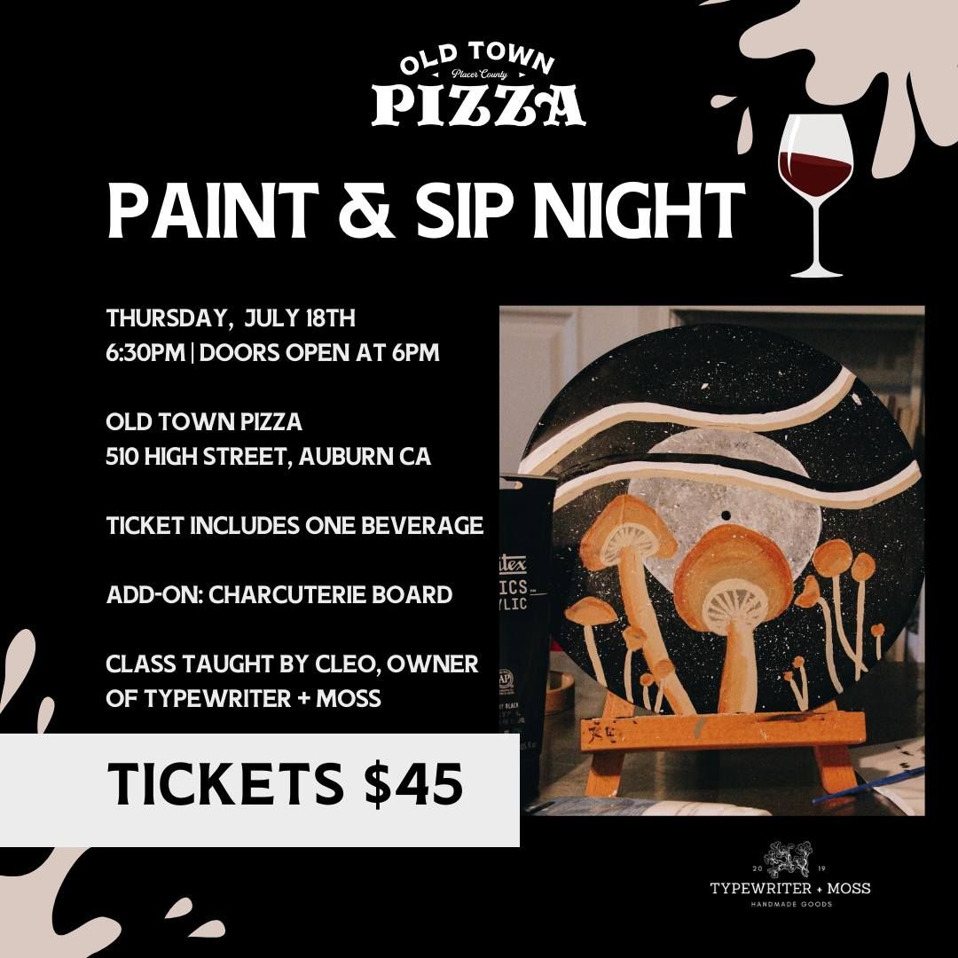 Paint & Sip Mystic Mushrooms on Vinyl @ OTP Auburn