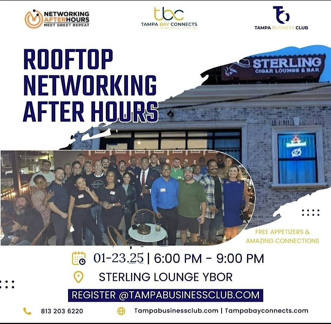 Rooftop Networking After-Hours. 60+ Professionals. Free Appetizers