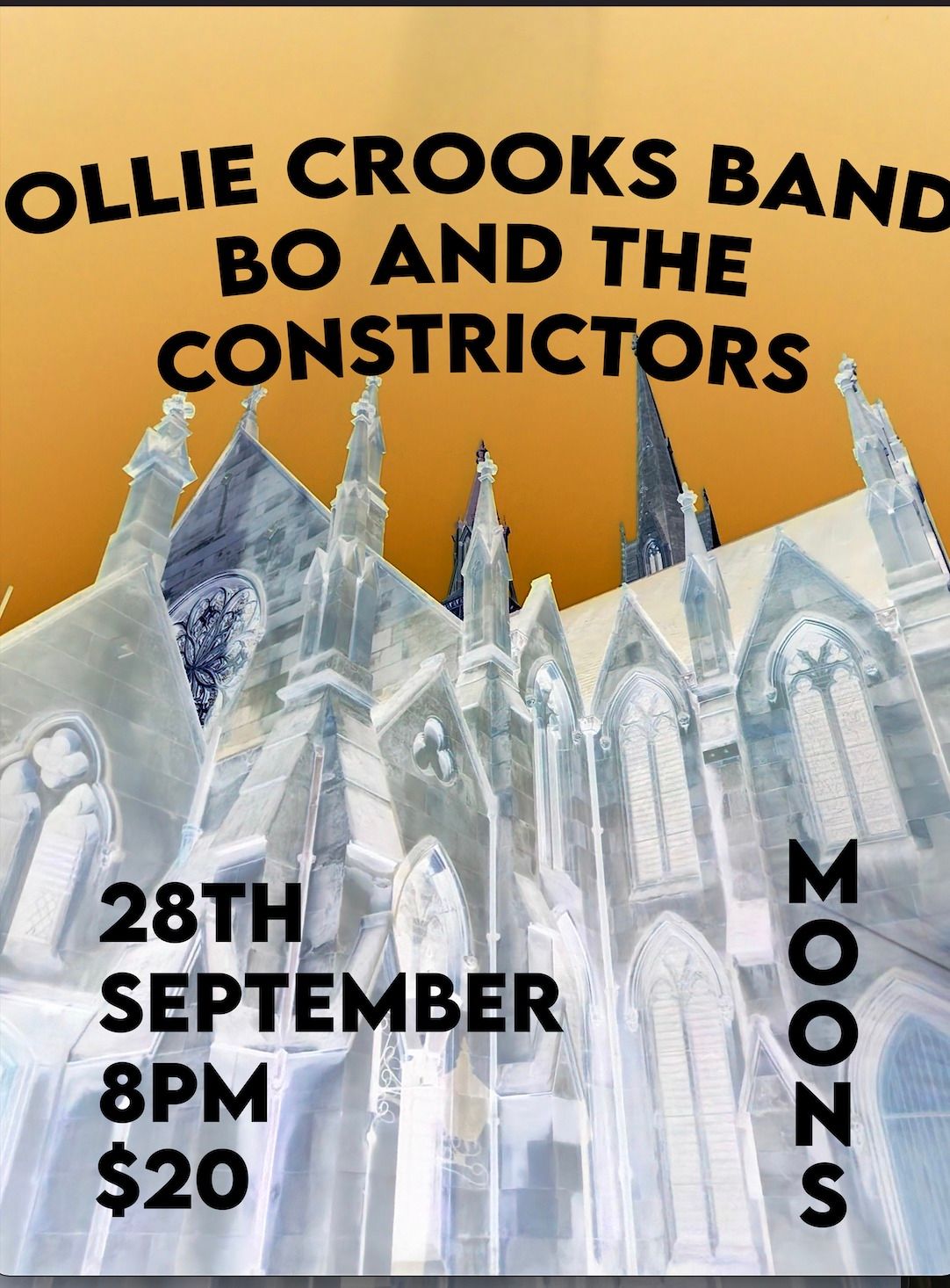 Ollie Crooks Band, Bo And The Constrictors at Moons