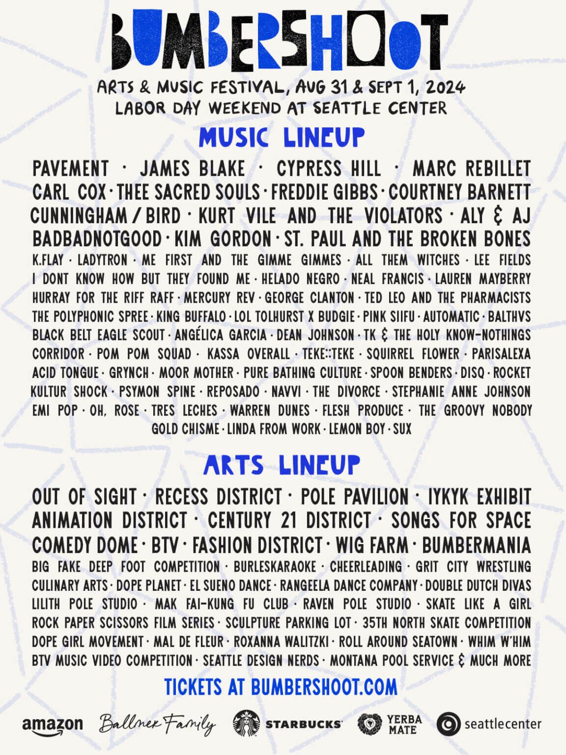2026 Bumbershoot Music and Arts Festival - 2 Day Pass at Seattle Center