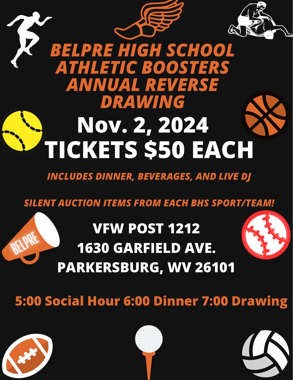 Belpre Athletic Boosters Reverse Drawing 