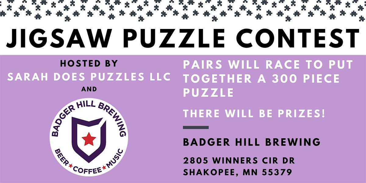 Pairs Jigsaw Puzzle Contest at Badger Hill Brewing - September 2025
