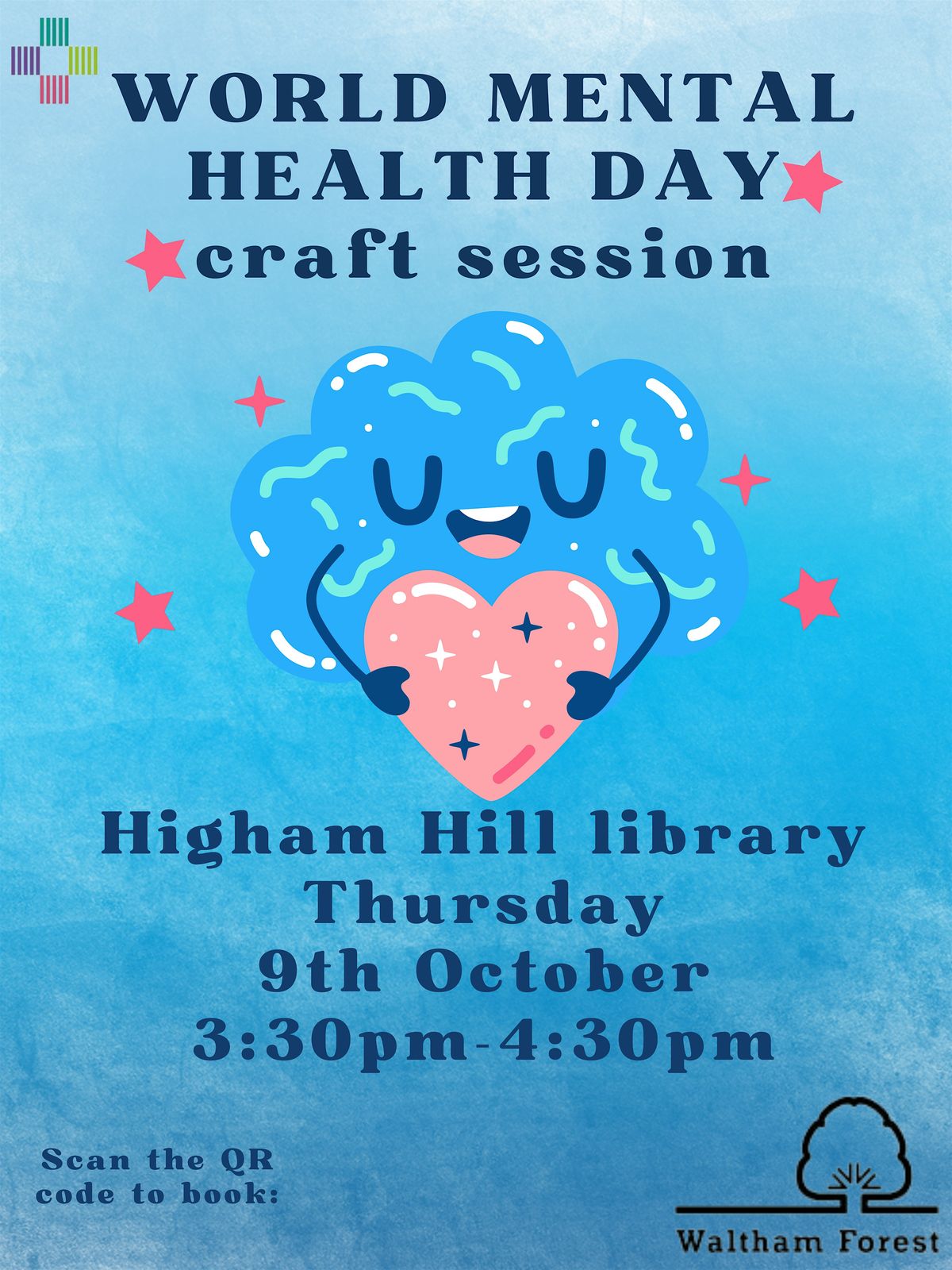 World Mental Health Day Kid's craft at Leyton Library
