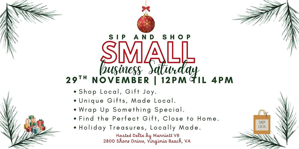 Sip & Shop at the Delta on Small Business Saturday