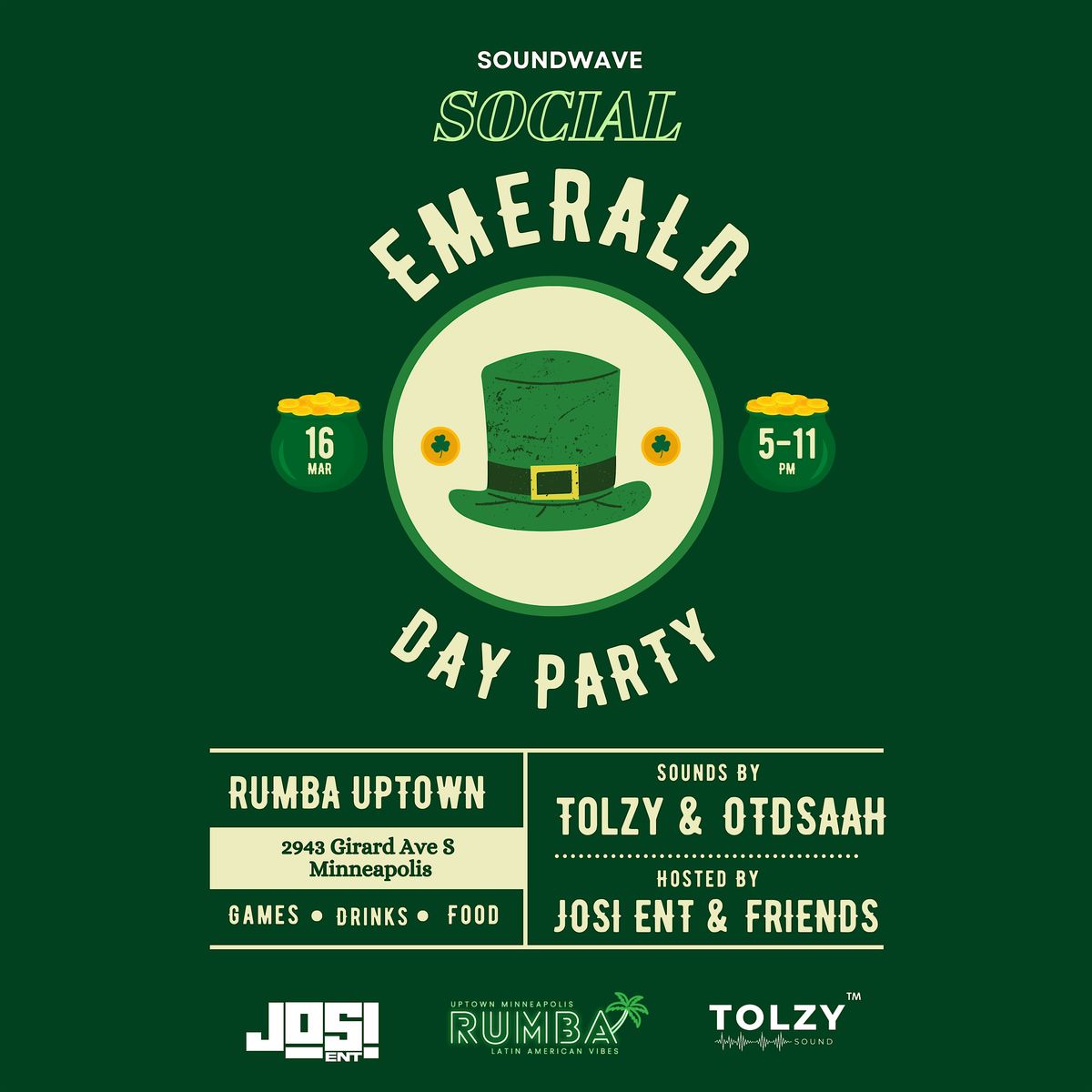 SoundWave Social: EMERALD DAY PARTY