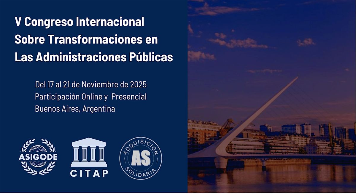 V Congreso Internacional de Transformaciones en Administraciones P\u00fablicas
