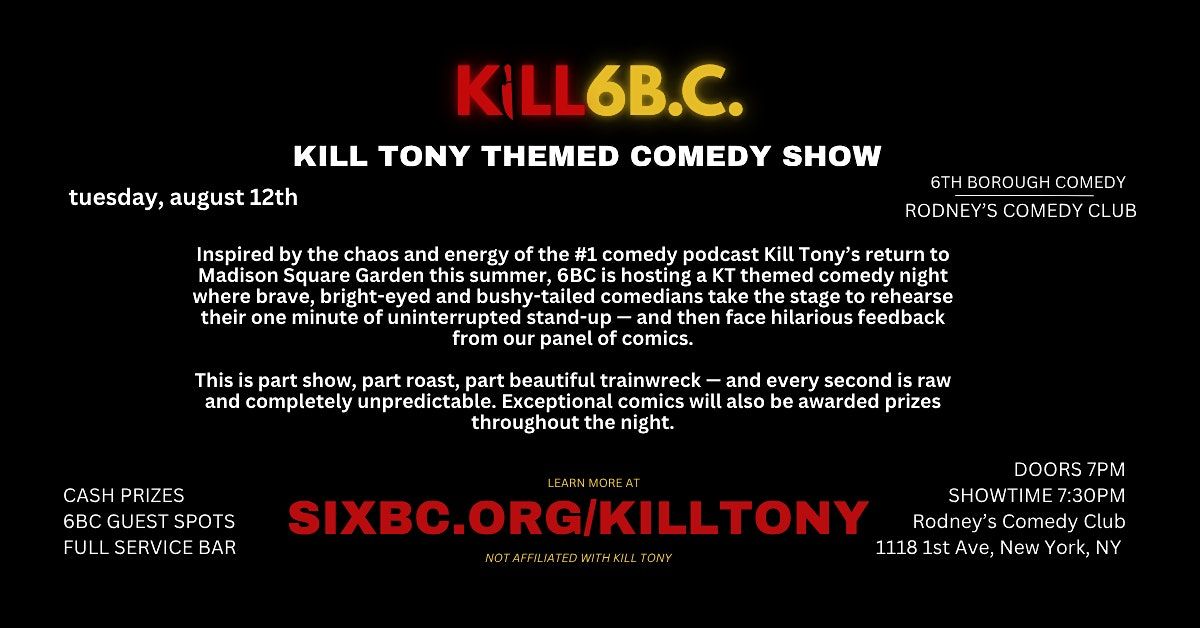 Comedy Show - K*ll Tony Theme!