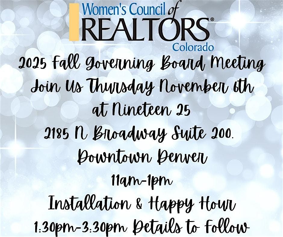 2025 Governing Board Meeting & 2026 BOD Installation