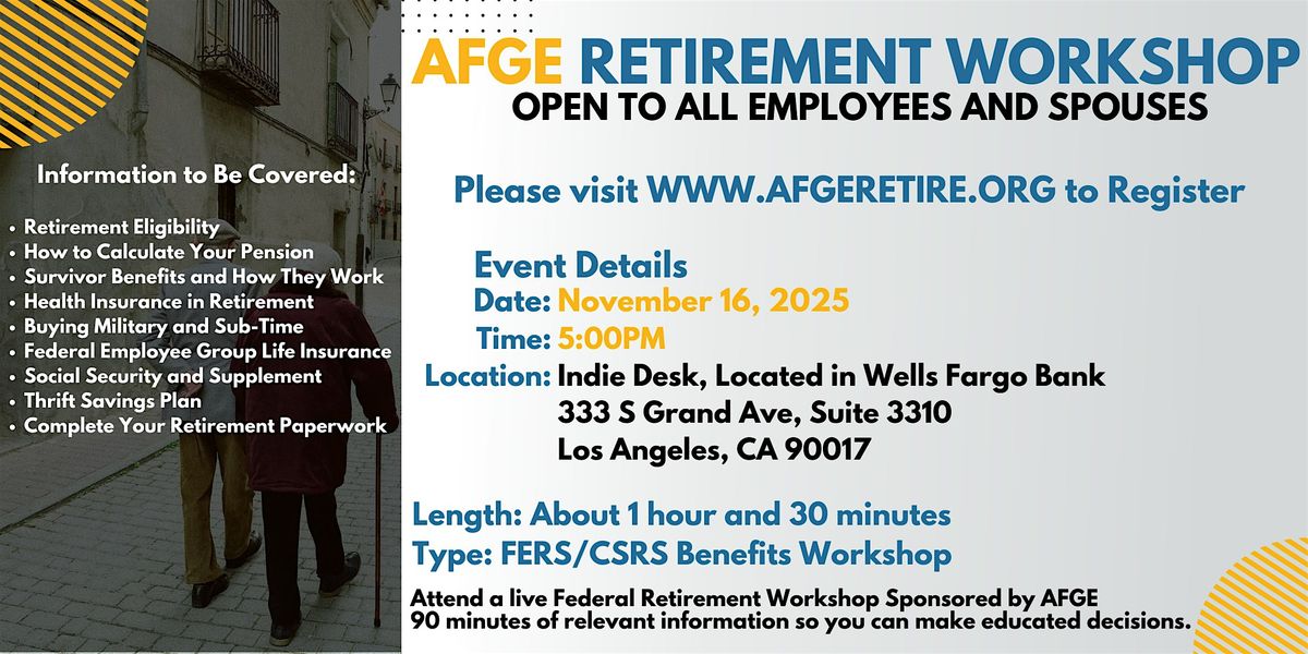 Federal Employee Retirement Meeting Los Angeles - 11\/23\/25