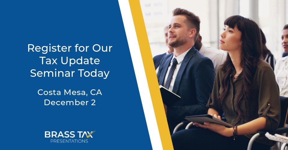 Tax Update Seminar - Costa Mesa