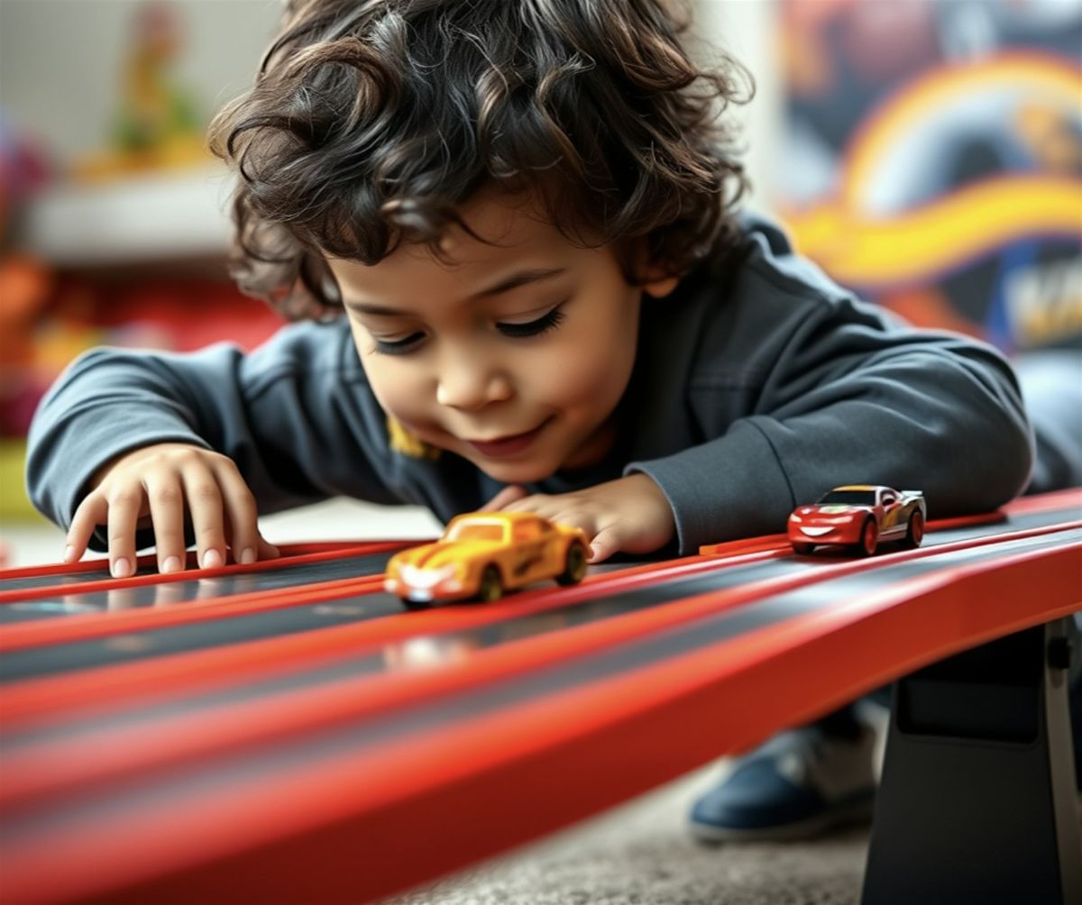 Giant Hot Wheels kids track experience