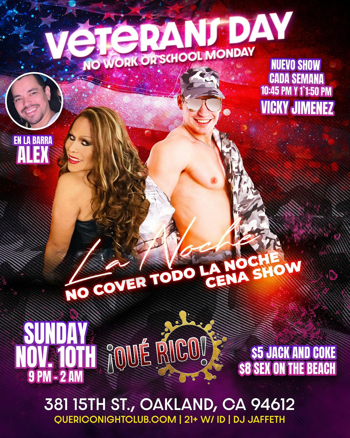 Veterans Day Celebration at Que Rico - No Cover