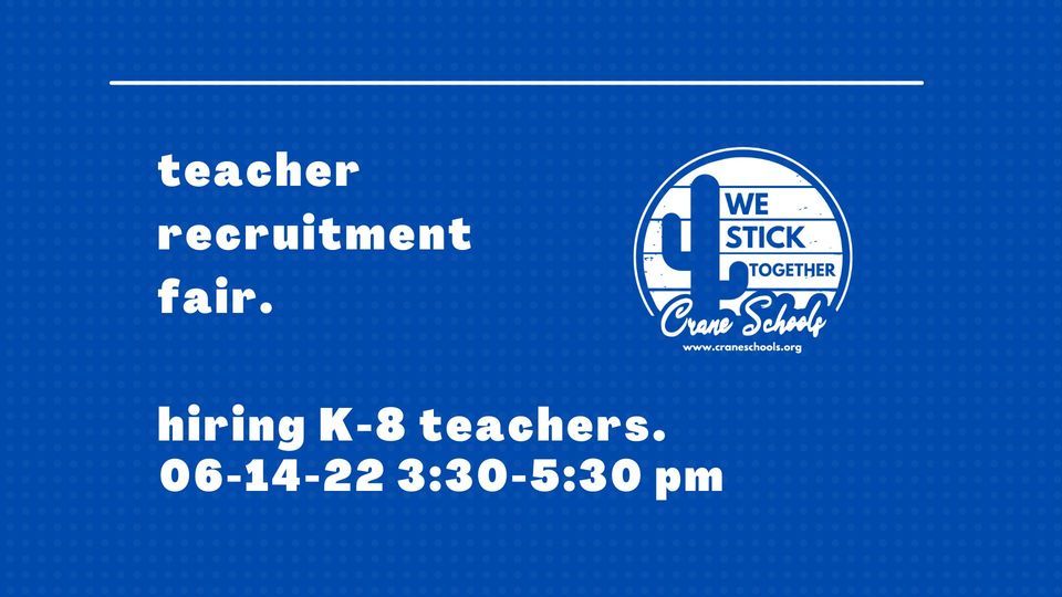 Teacher Recruitment Fair, Gary A. Knox Elementary School, Yuma, 14 June
