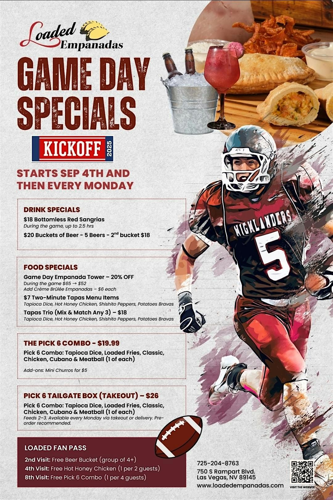 Monday Football - Commissioners Eat and Drink For FREE