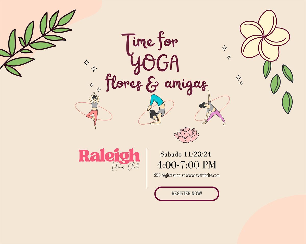 Yoga, flores y amigas