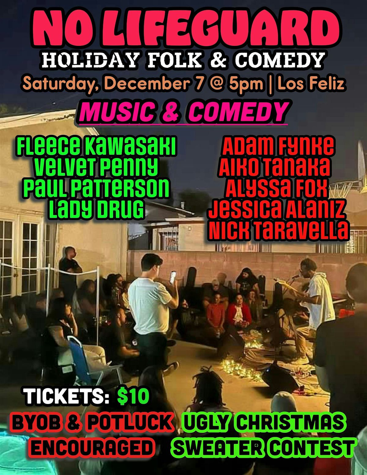 NO LIFEGUARD: Holiday Folk & Comedy