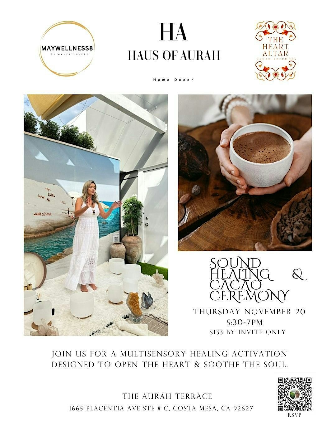 Sound Healing & Cacao Ceremony: A Multisensorial Healing Activation