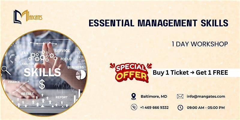 Essential Management Skills: 1 Day Workshop in Baltimore, MD