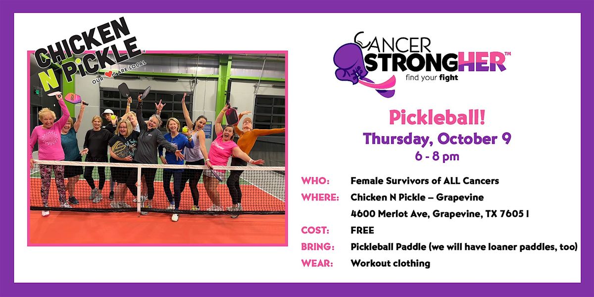 Cancer StrongHER Pickleball \u2014 October 9, 2025