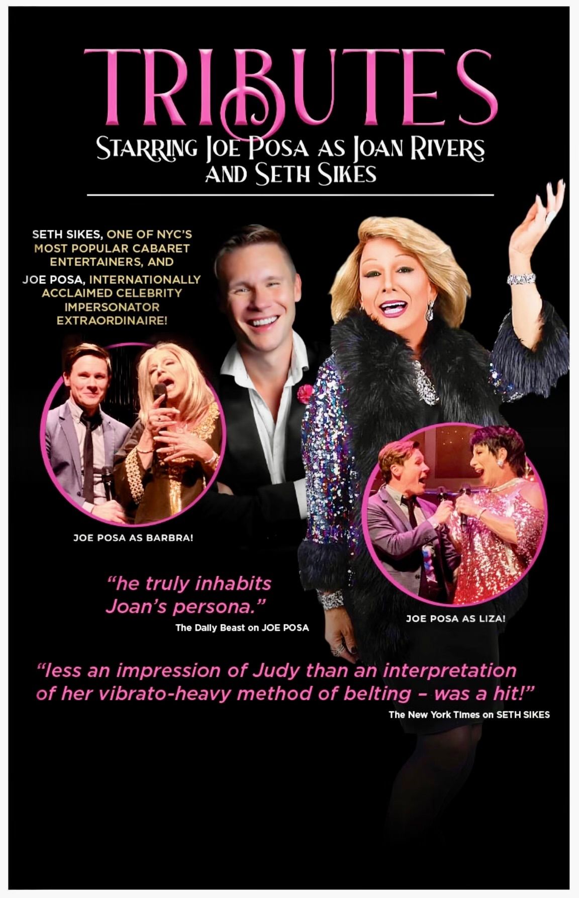 Joe Posa as Joan Rivers & Seth Sikes (18+) at Sunshine Cathedral Center for the Performing Arts