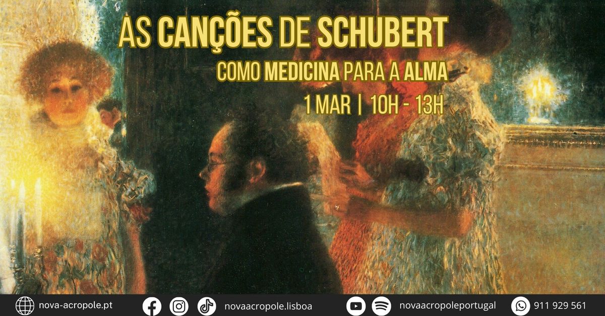 Semin\u00e1rio | As Can\u00e7\u00f5es de Schubert como Medicina para a Alma