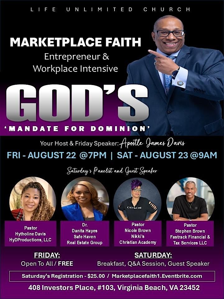 MarketPlace Faith, Entrepreneur and Workplace Intensive