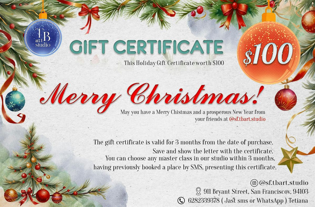 $100 gift certificate