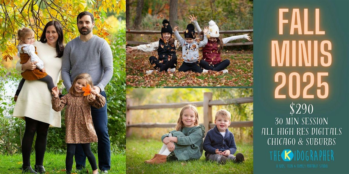 Fall Mini Sessions 2025- Gompers Park- Oct 12, Oct 18 , Oct 25