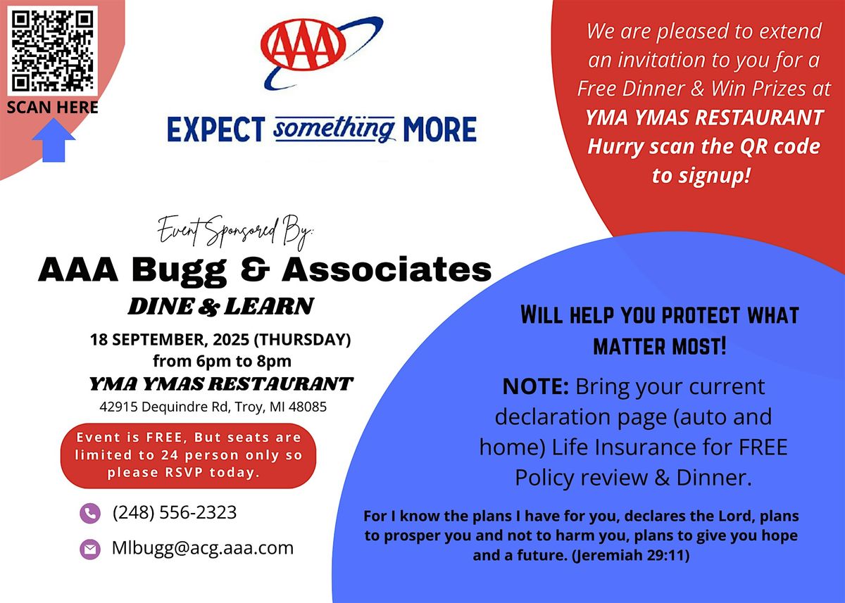 AAA BUGG & ASSOCIATES DINE & LEARN