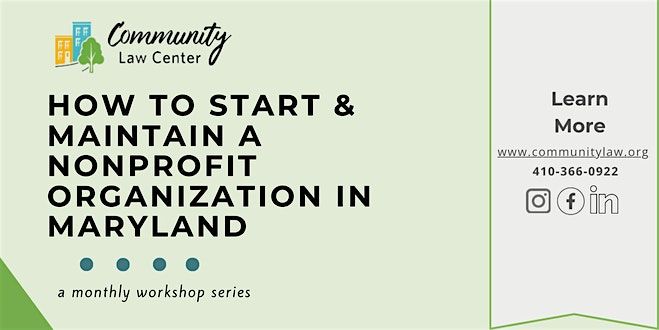 How to Start & Maintain a Nonprofit Organization in Maryland