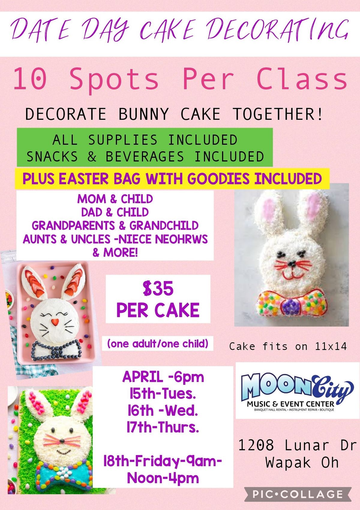 Bunny Cake Decorating Date Day