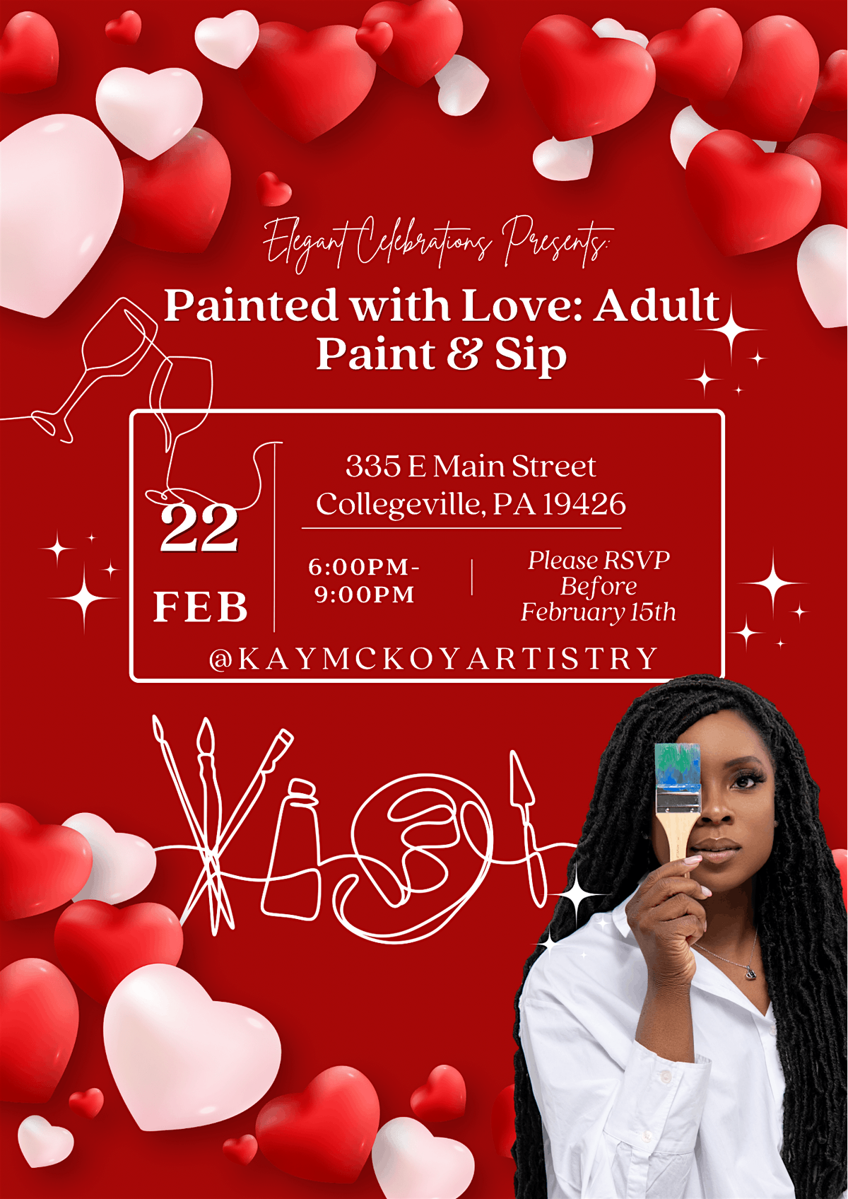 Painted with Love: Adult Paint & Sip