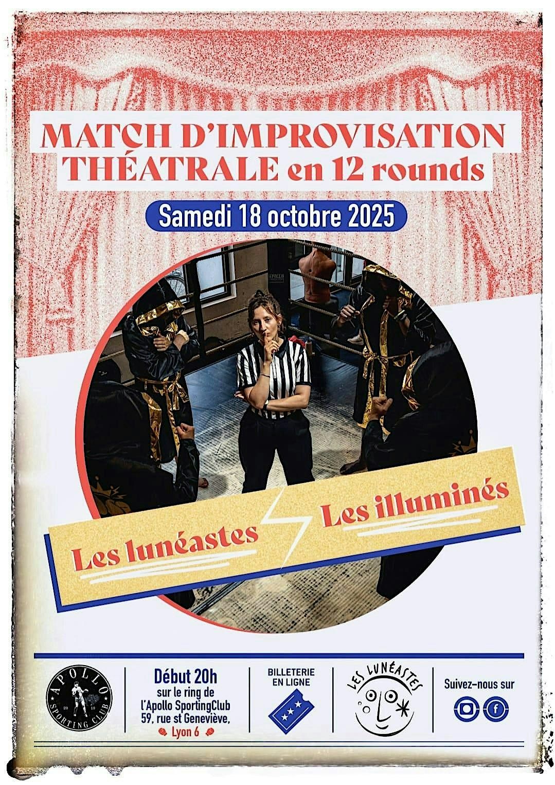 Match d'improvisation Th\u00e9atrale sur 12 round